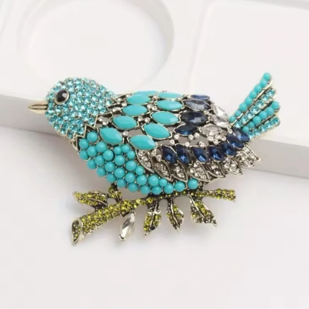Blue Bird Elegant Turquoise Brooch